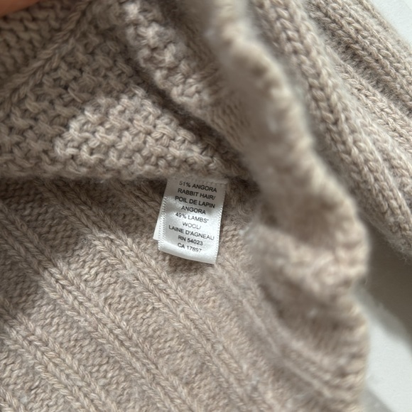 Angie rabbit hair and angora wool sweater cable knit sweater size M - Picture 4 of 5